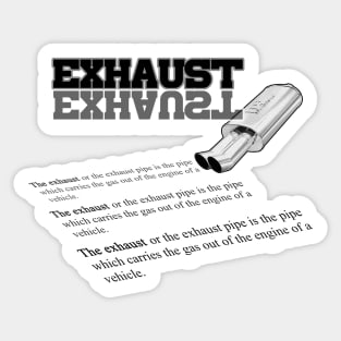 Car exhaust definiton Sticker